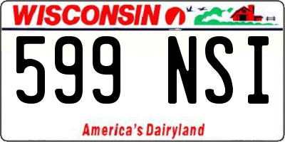 WI license plate 599NSI