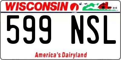 WI license plate 599NSL