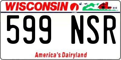 WI license plate 599NSR
