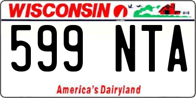 WI license plate 599NTA