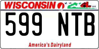 WI license plate 599NTB