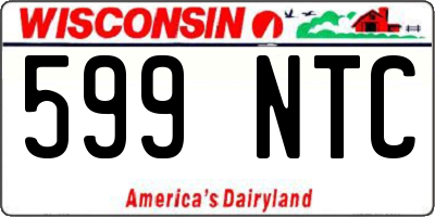 WI license plate 599NTC