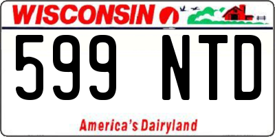 WI license plate 599NTD
