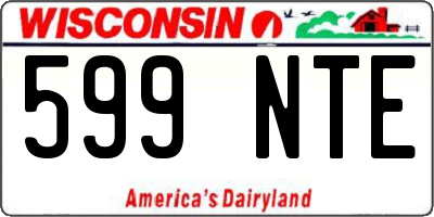 WI license plate 599NTE