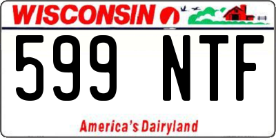 WI license plate 599NTF