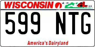 WI license plate 599NTG