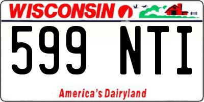 WI license plate 599NTI