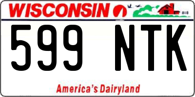 WI license plate 599NTK