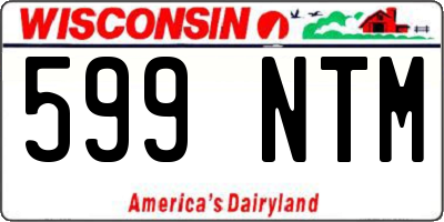 WI license plate 599NTM