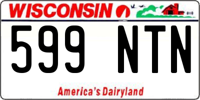 WI license plate 599NTN