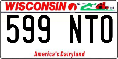 WI license plate 599NTO