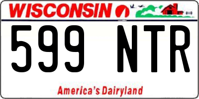 WI license plate 599NTR