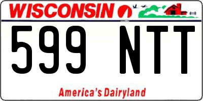 WI license plate 599NTT
