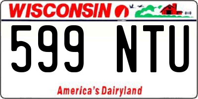 WI license plate 599NTU