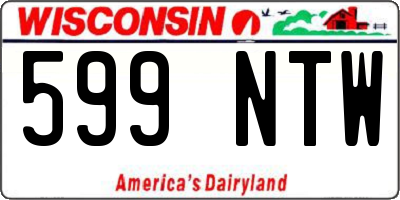 WI license plate 599NTW