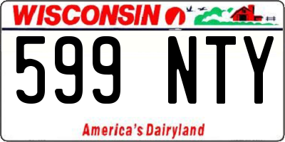 WI license plate 599NTY