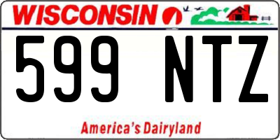 WI license plate 599NTZ