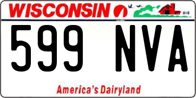 WI license plate 599NVA