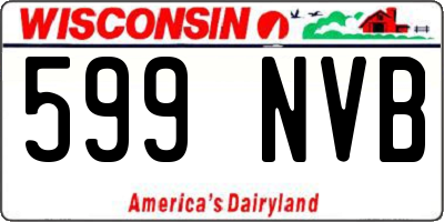 WI license plate 599NVB