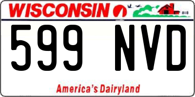 WI license plate 599NVD