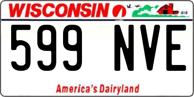 WI license plate 599NVE