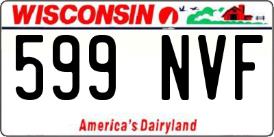 WI license plate 599NVF