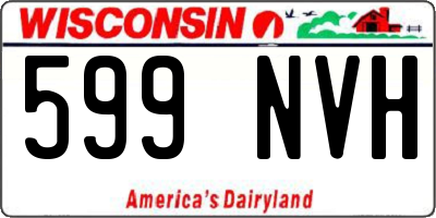 WI license plate 599NVH
