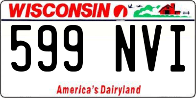 WI license plate 599NVI