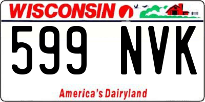 WI license plate 599NVK