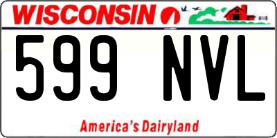 WI license plate 599NVL