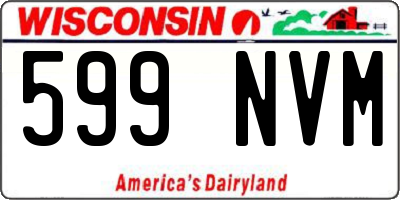 WI license plate 599NVM