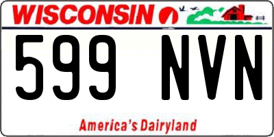 WI license plate 599NVN