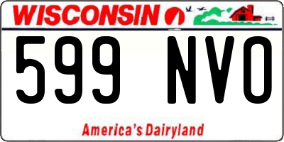 WI license plate 599NVO