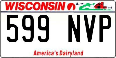 WI license plate 599NVP