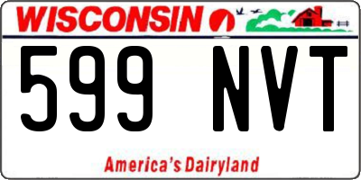 WI license plate 599NVT