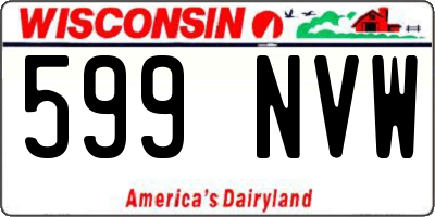 WI license plate 599NVW