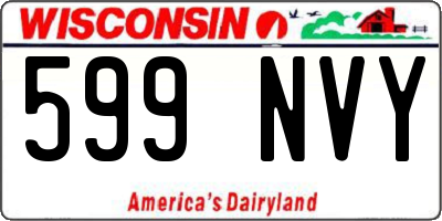 WI license plate 599NVY