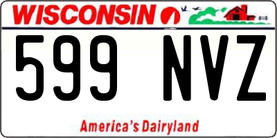 WI license plate 599NVZ