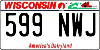 WI license plate 599NWJ
