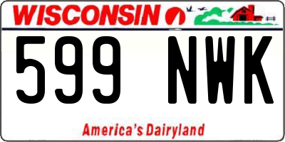 WI license plate 599NWK