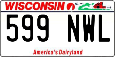 WI license plate 599NWL