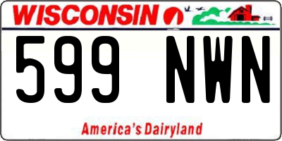 WI license plate 599NWN