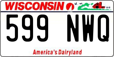 WI license plate 599NWQ