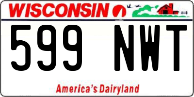 WI license plate 599NWT