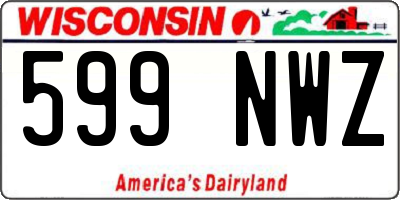 WI license plate 599NWZ