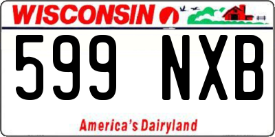 WI license plate 599NXB