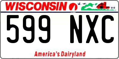 WI license plate 599NXC