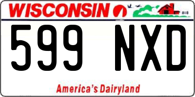 WI license plate 599NXD