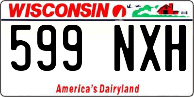 WI license plate 599NXH