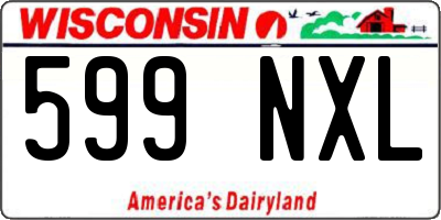 WI license plate 599NXL